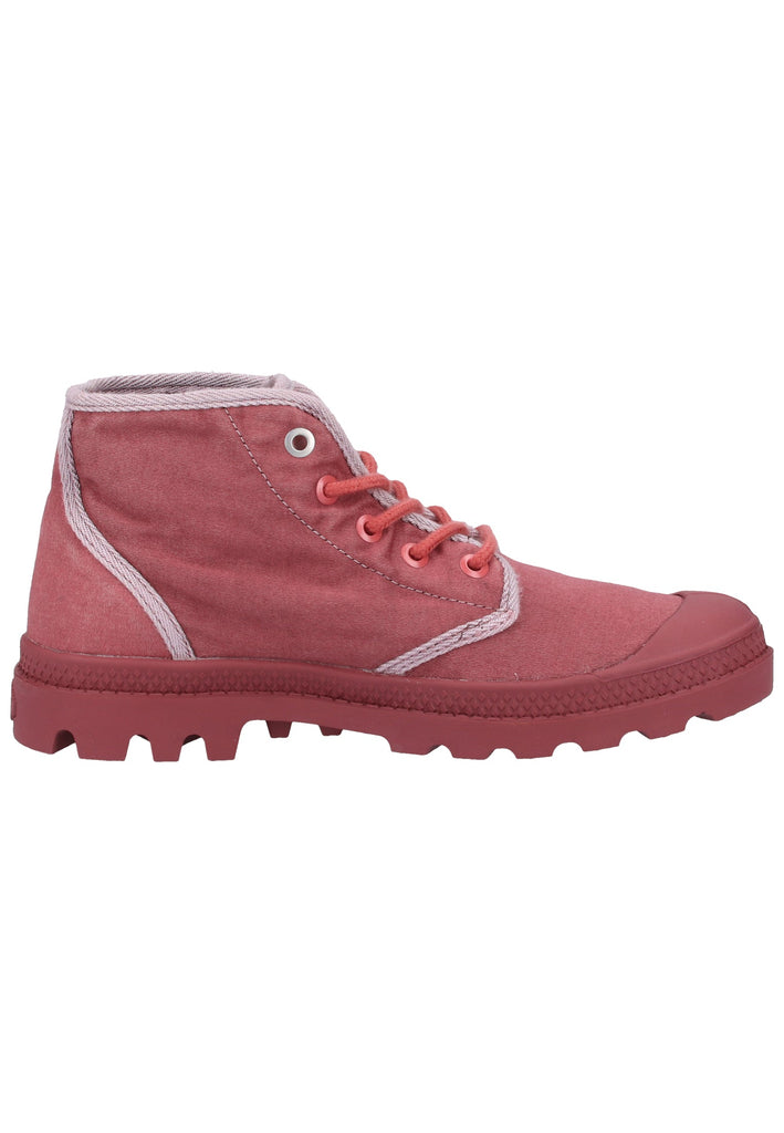 Palladium Stiefelette Canvas Rot