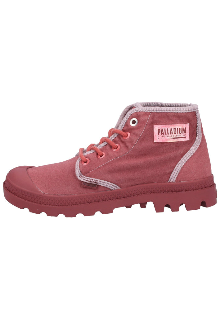 Palladium Stiefelette Canvas Rot