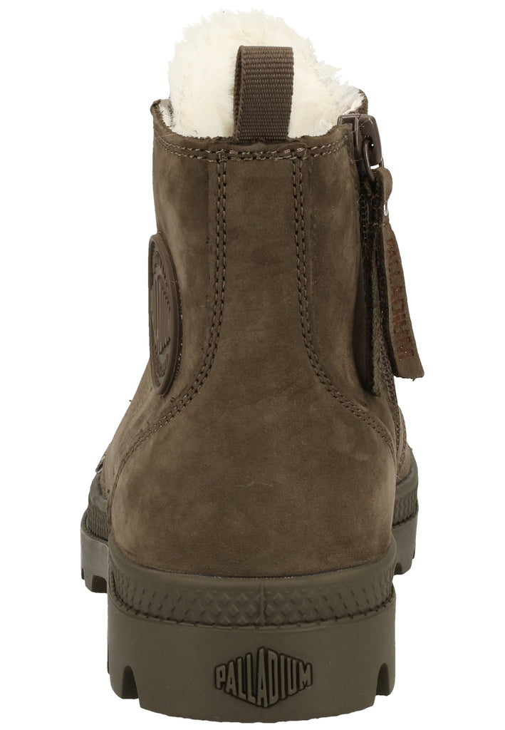 Palladium Stiefelette Leder Dunkelbraun Warmfutter
