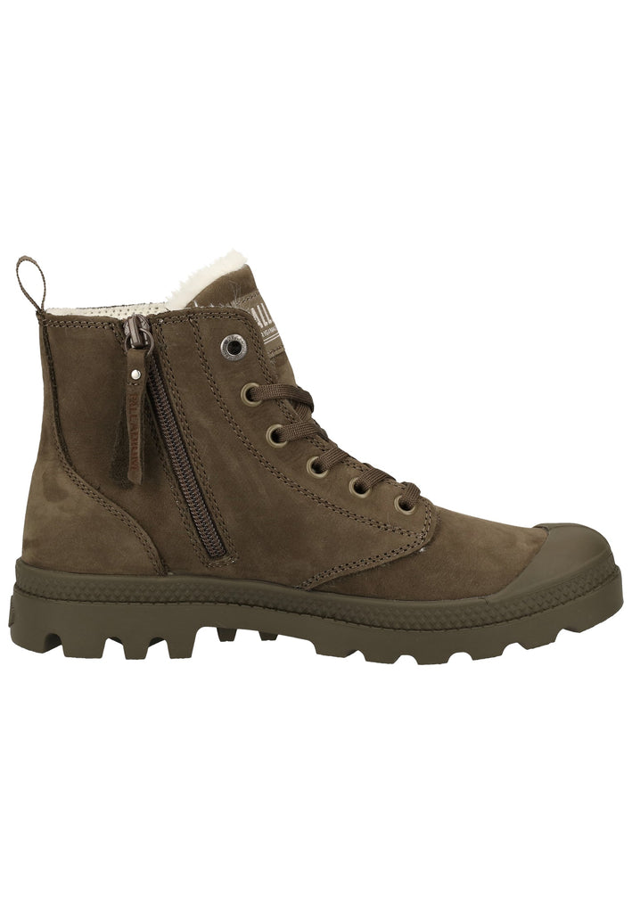 Palladium Stiefelette Leder Dunkelbraun Warmfutter