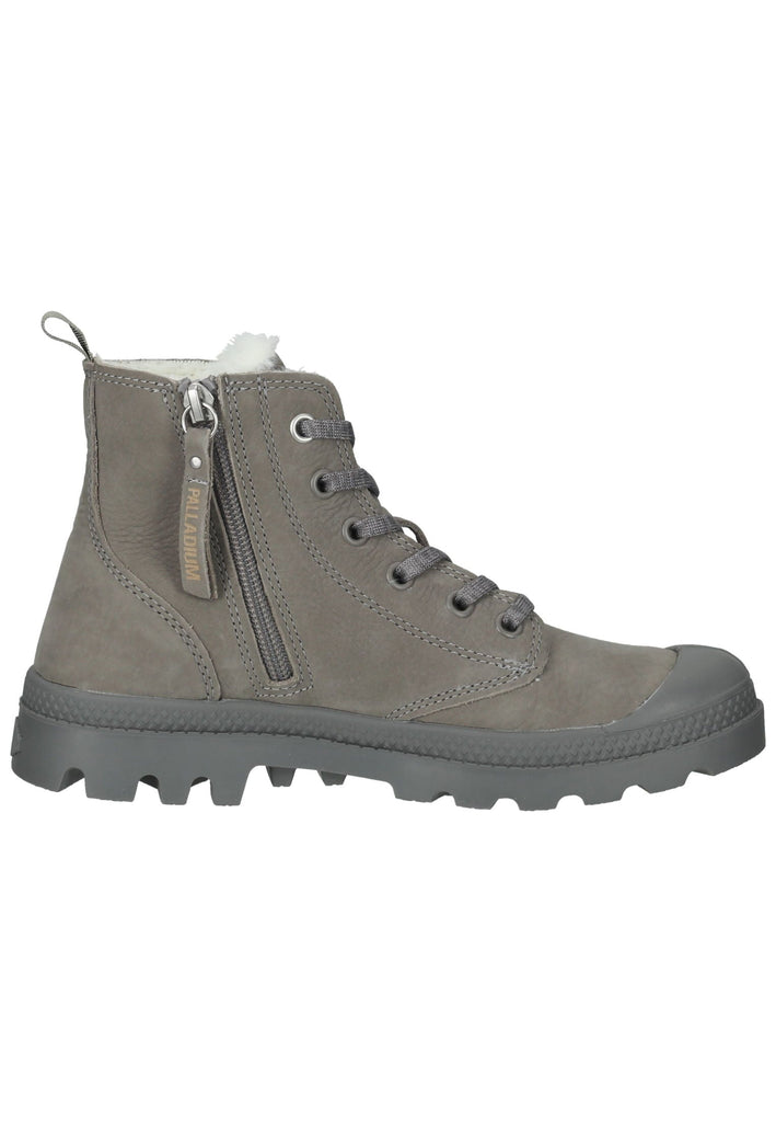 Palladium Stiefelette Leder Grau Warmfutter