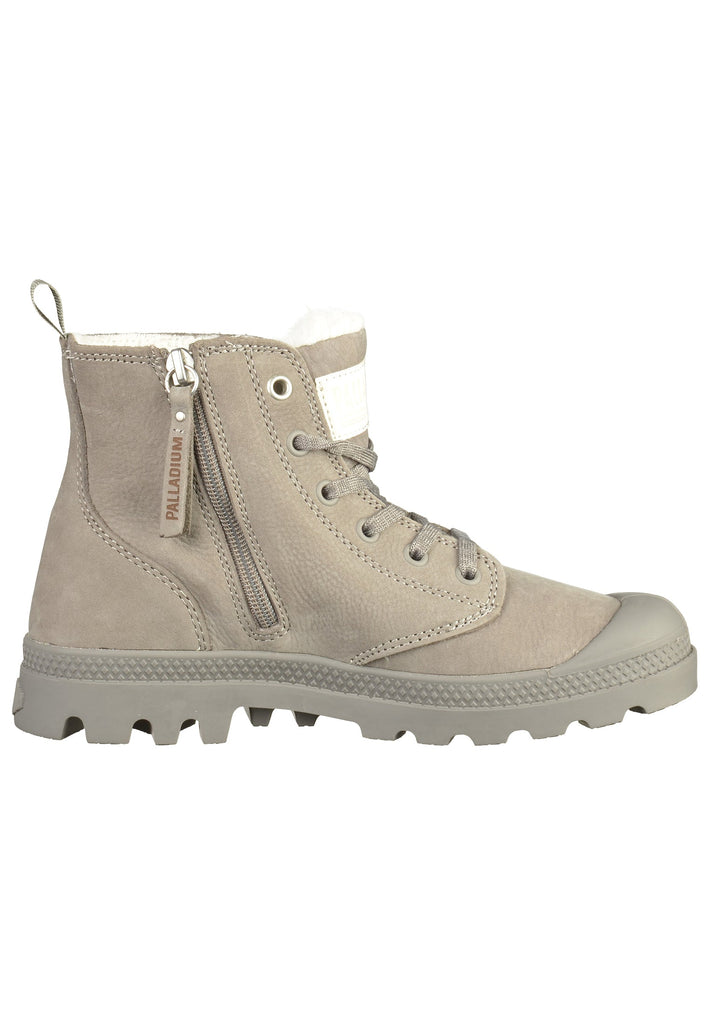 Palladium Stiefelette Leder Grau Warmfutter