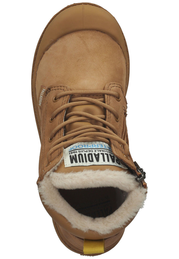 Palladium Stiefelette Leder Hellbraun Warmfutter