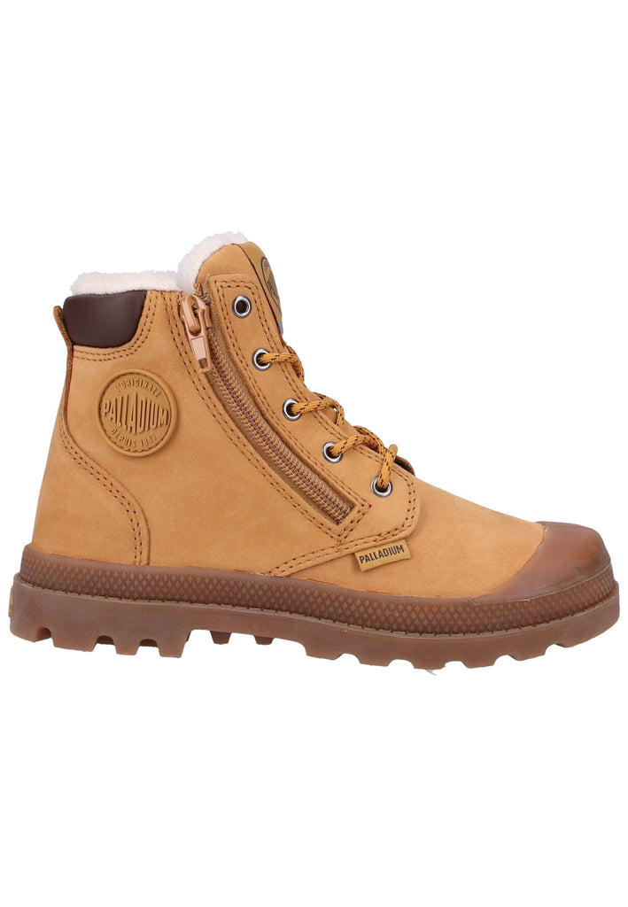 Palladium Stiefelette Leder Hellbraun Warmfutter