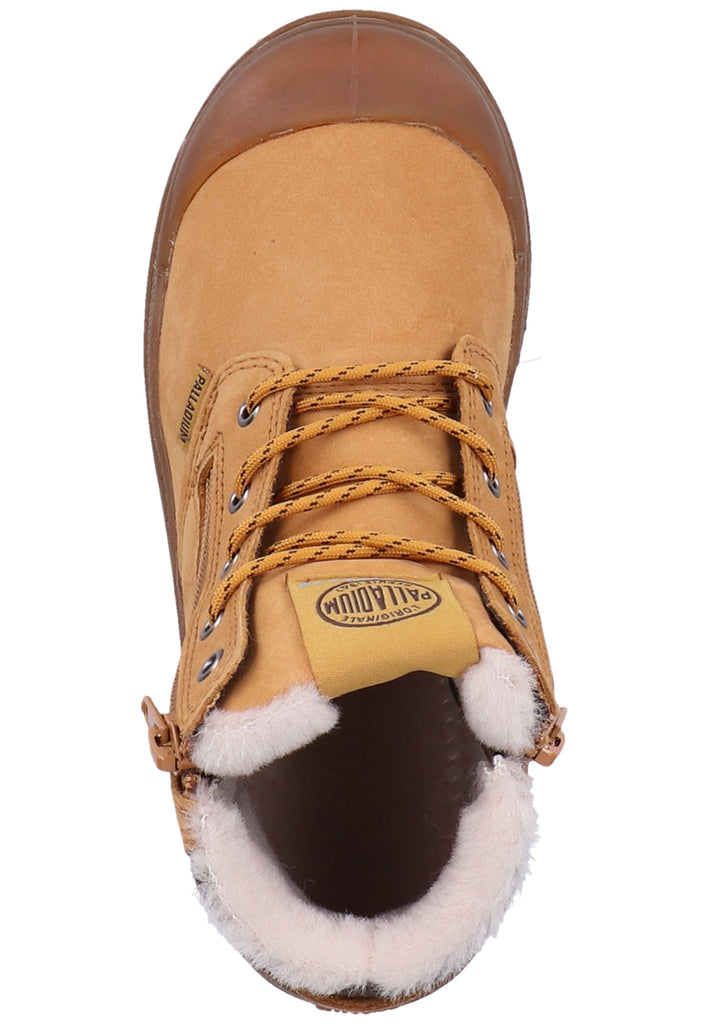Palladium Stiefelette Leder Hellbraun Warmfutter