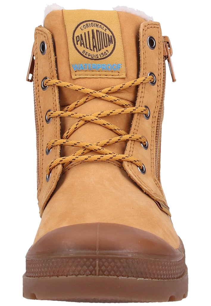 Palladium Stiefelette Leder Hellbraun Warmfutter