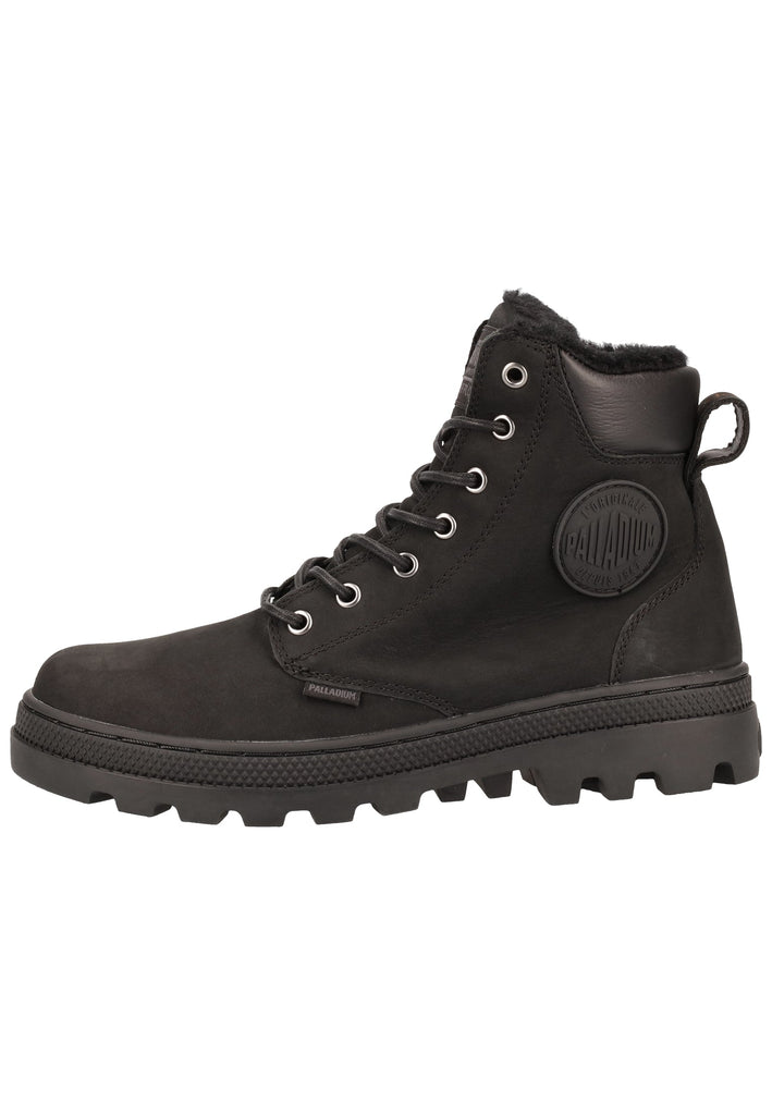 Palladium Stiefelette Leder Schwarz Warmfutter