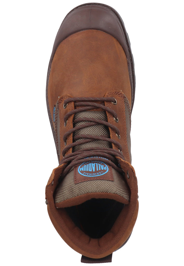 Palladium Stiefelette Leder/Textil Braun