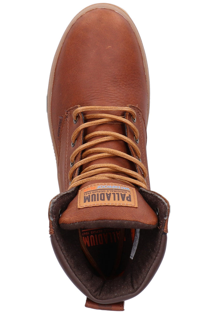 Palladium Stiefelette Leder/Textil Braun