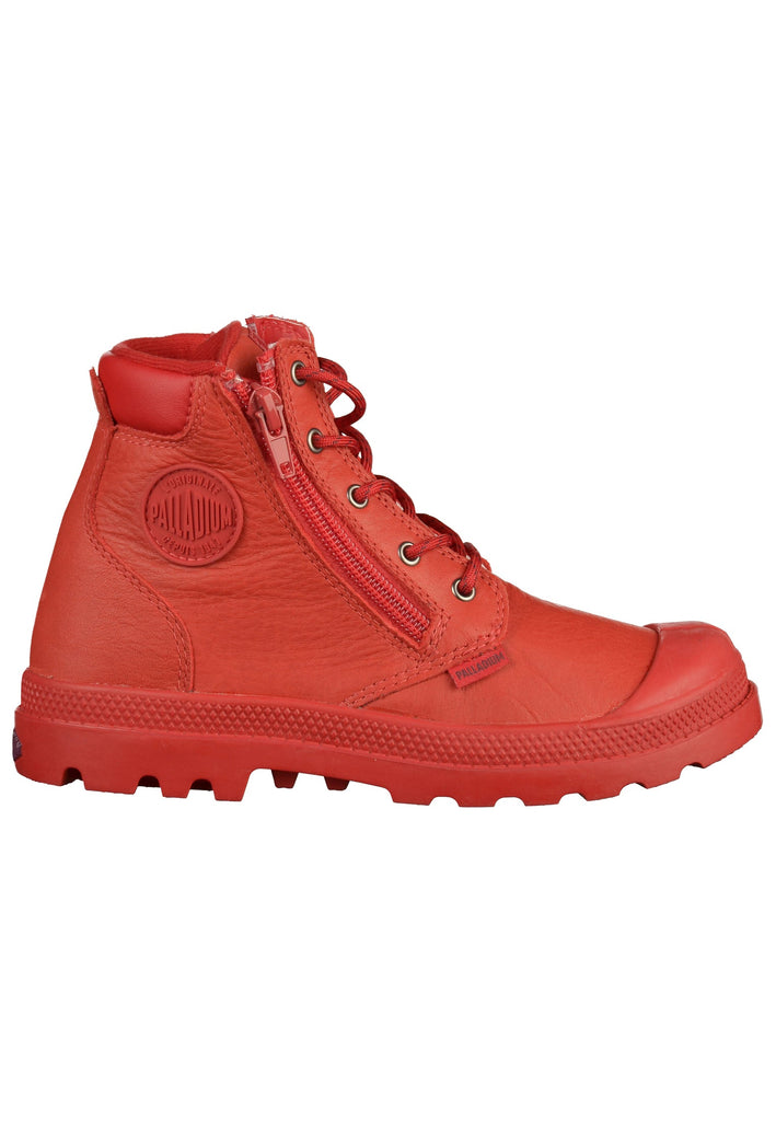 Palladium Stiefelette Leder/Textil Rot