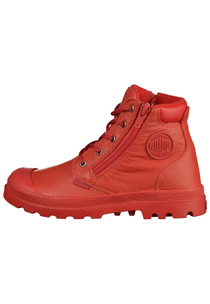 Palladium Stiefelette Leder/Textil Rot