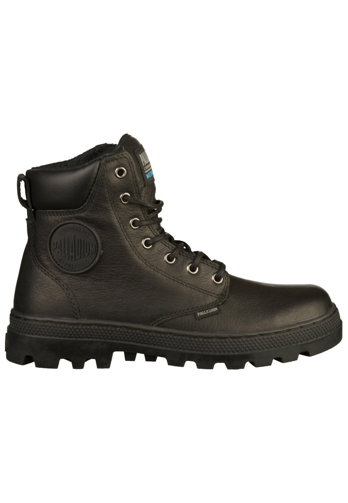 Palladium Stiefelette Leder/Textil Schwarz