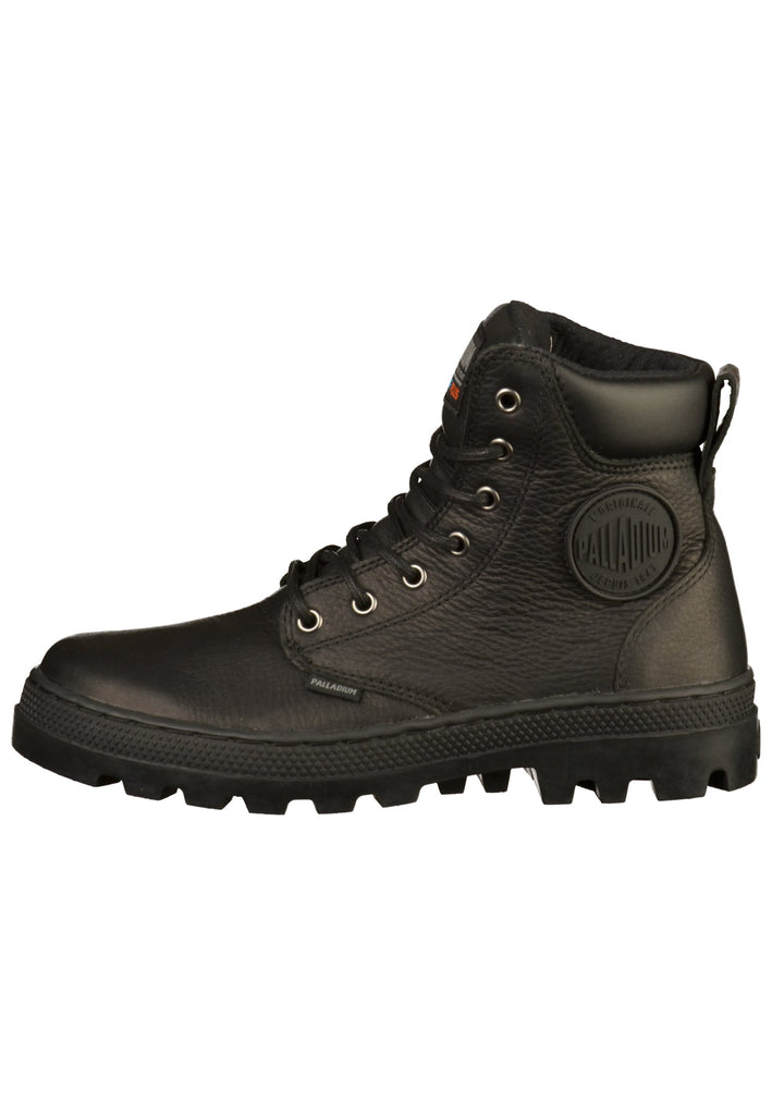 Palladium Stiefelette Leder/Textil Schwarz