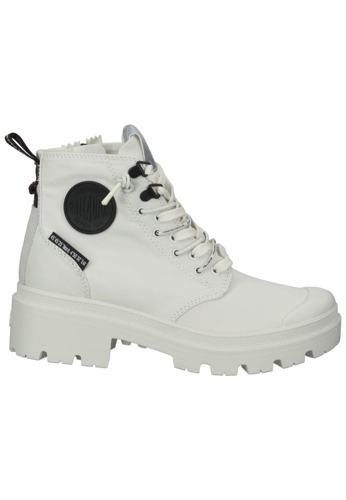 Palladium Stiefelette Textil Weiß