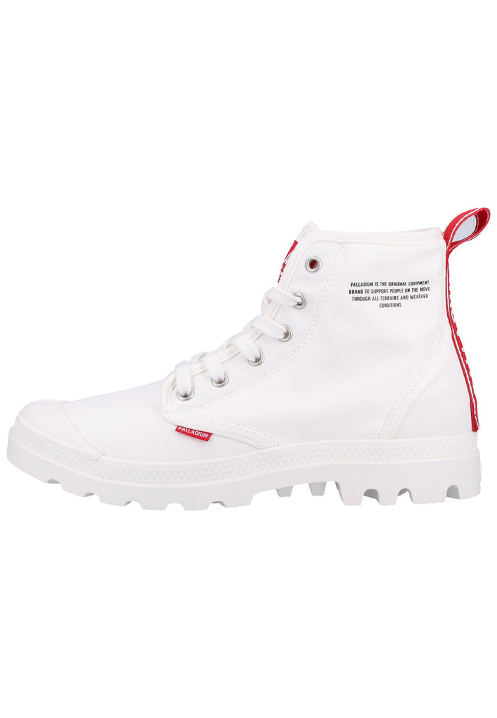 Palladium Stiefelette Textil Weiß