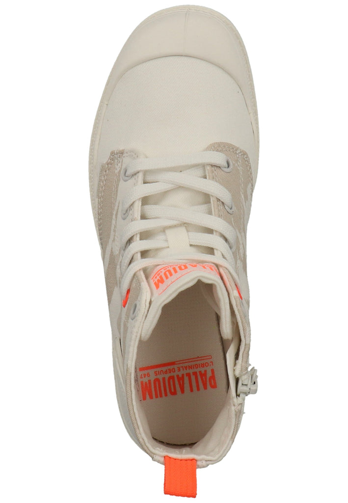 Palladium Stiefelette Textil Weiß
