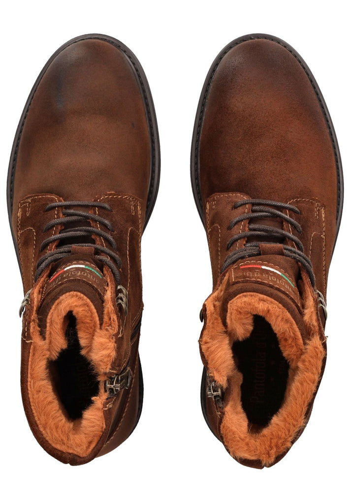 Pantofola d Oro Stiefelette Veloursleder Rotbraun Warmfutter