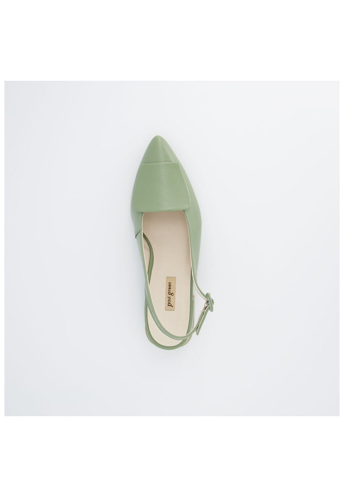 Paul Green Ballerinas Glattleder Grün