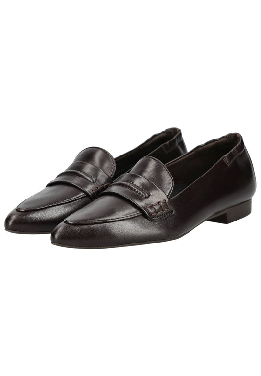 Paul Green Ballerinas Glattleder Mocca
