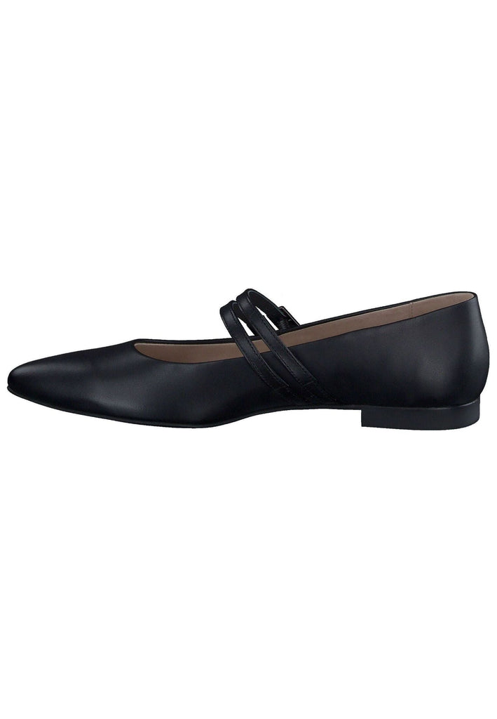 Paul Green Ballerinas Glattleder Schwarz