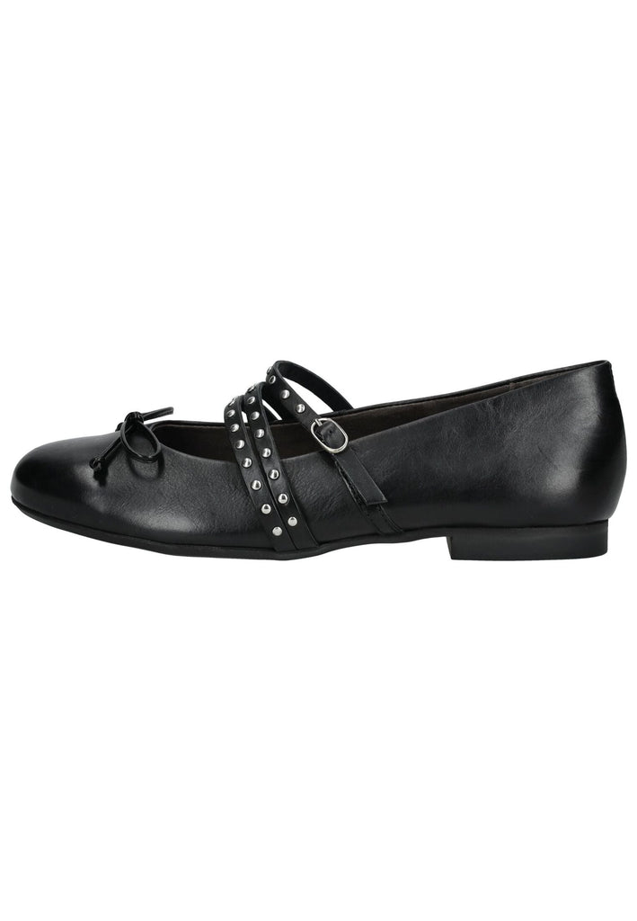 Paul Green Ballerinas Glattleder Schwarz