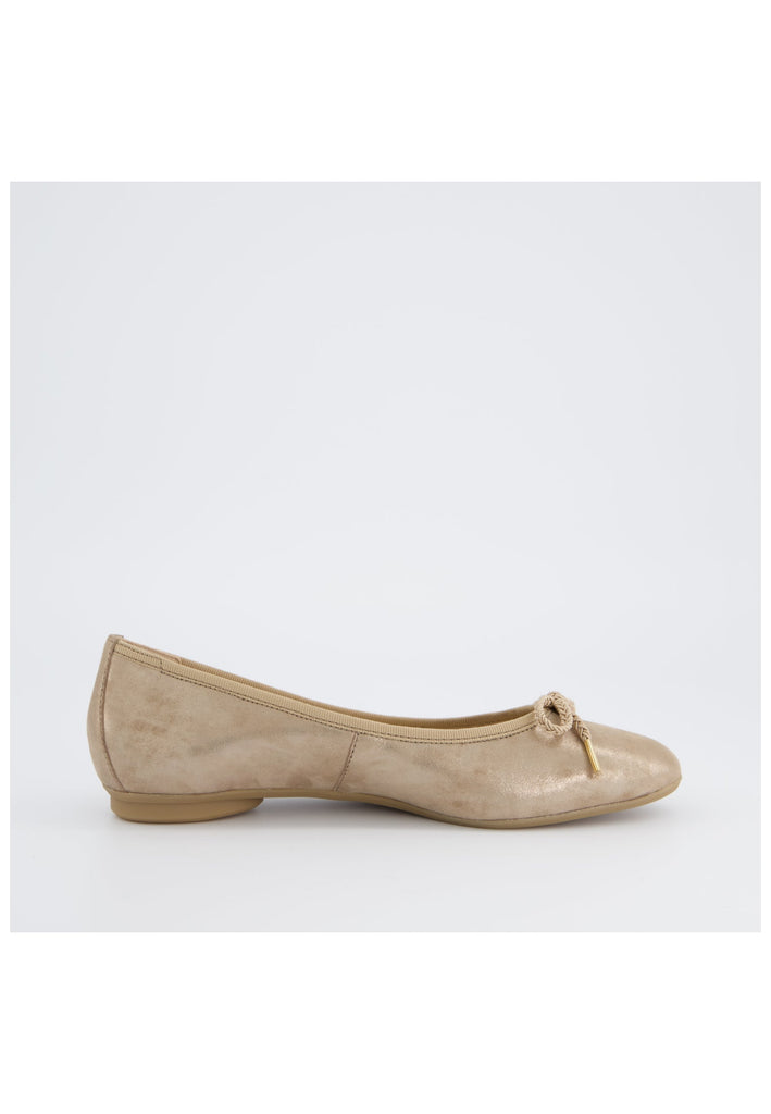 Paul Green Ballerinas Leder Champagne