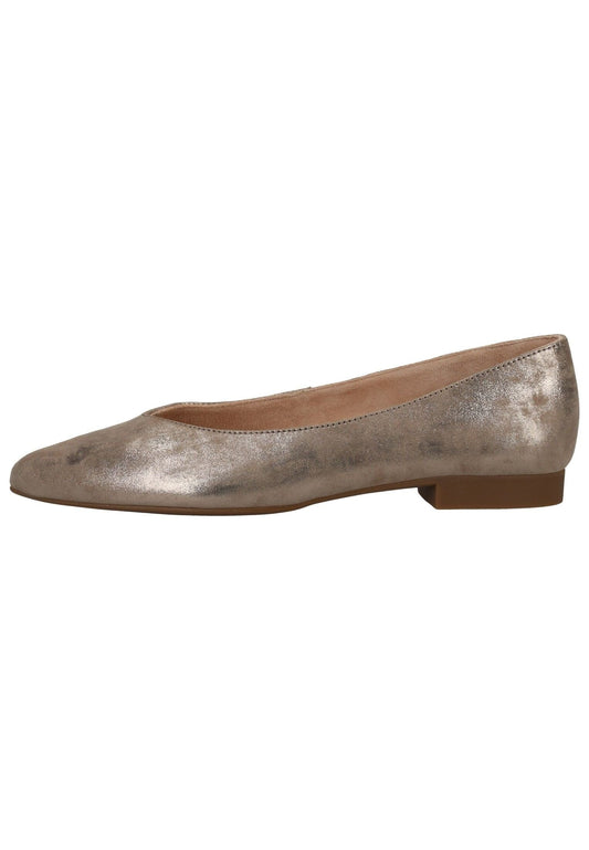 Paul Green Ballerinas Leder Champagne