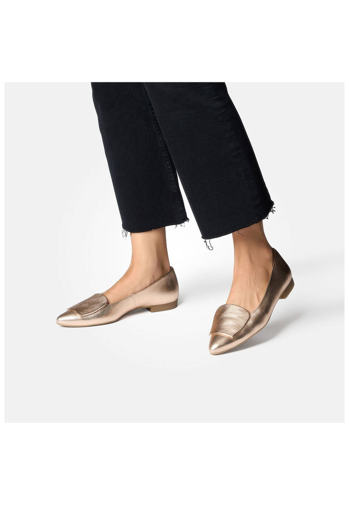 Paul Green Ballerinas Leder Metallic Rose