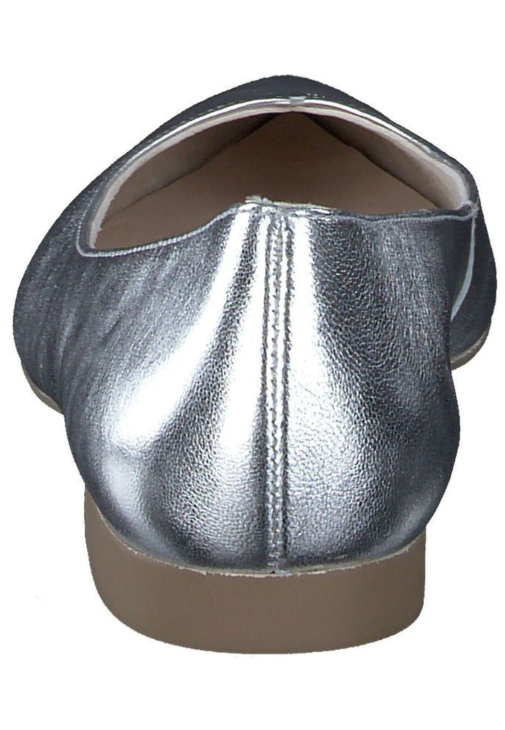 Paul Green Ballerinas Leder Metallic Silver