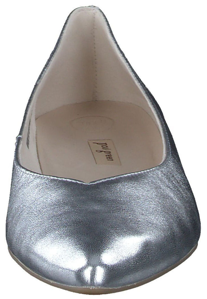 Paul Green Ballerinas Leder Metallic Silver