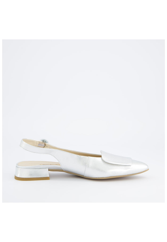 Paul Green Ballerinas Leder Metallic Silver