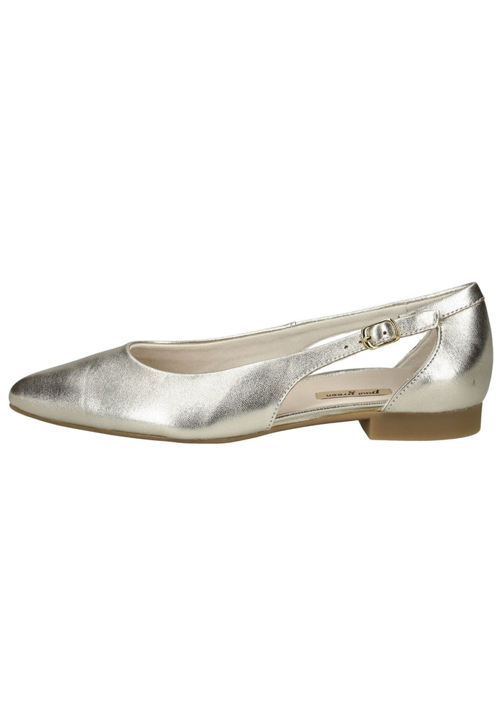 Paul Green Ballerinas Leder Platin
