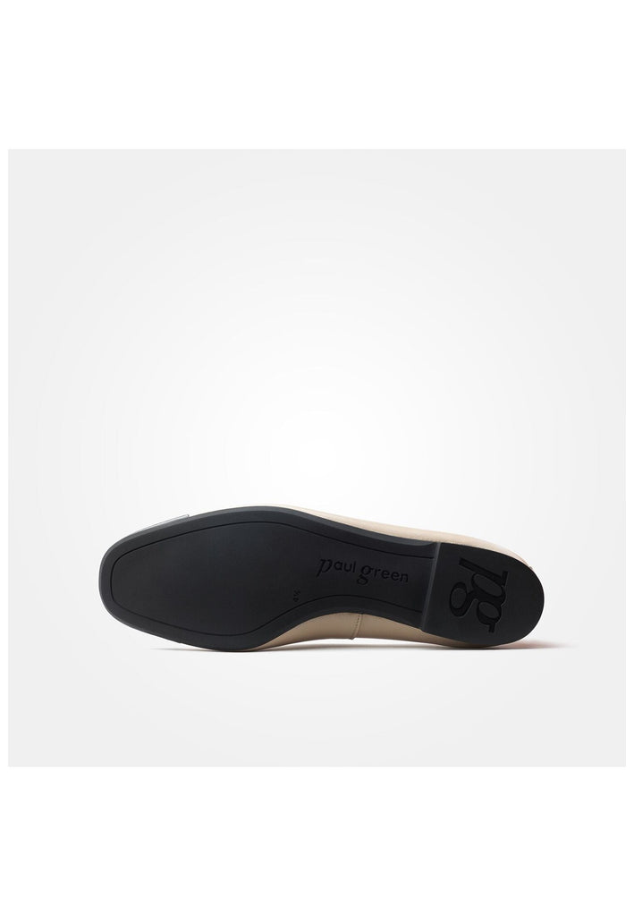 Paul Green Ballerinas Leder Schwarz/Beige