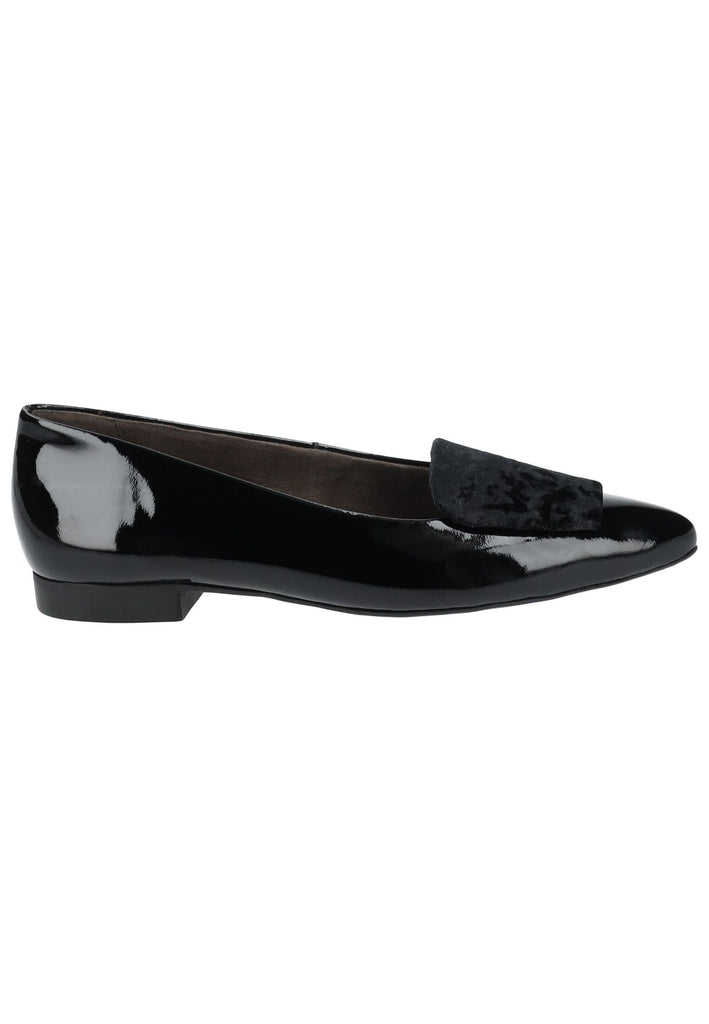 Paul Green Ballerinas Leder Schwarz Lack
