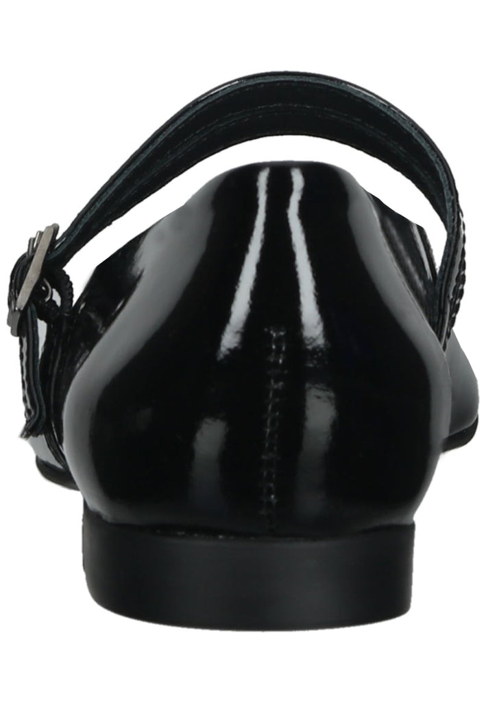 Paul Green Ballerinas Leder/Textil Schwarz Lack