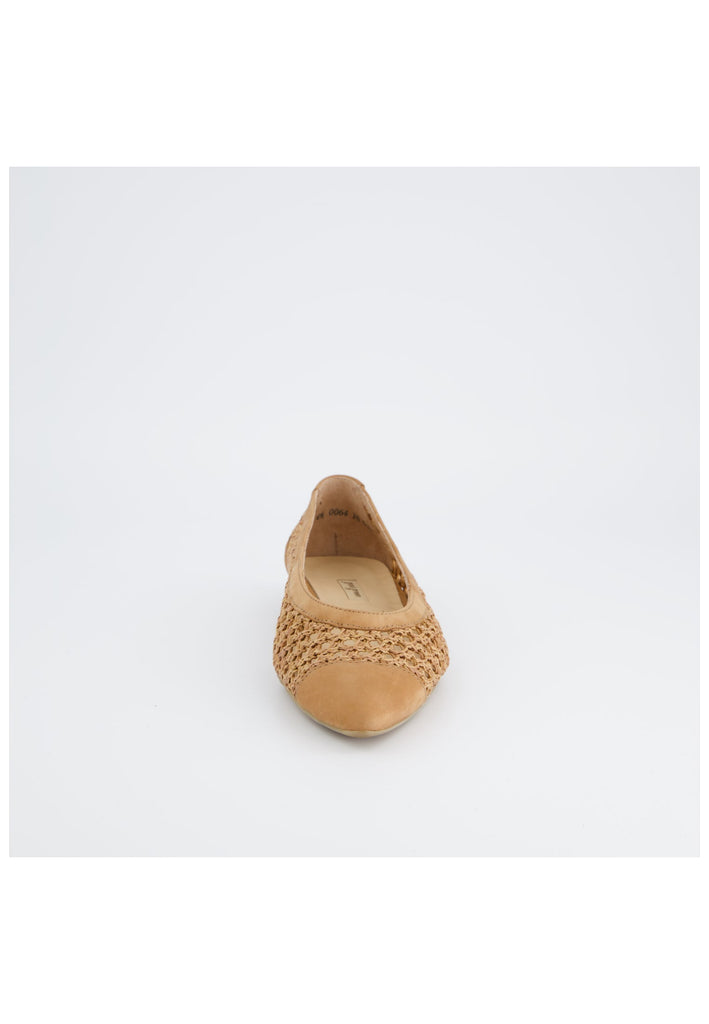 Paul Green Ballerinas Nubukleder/Textil Braun