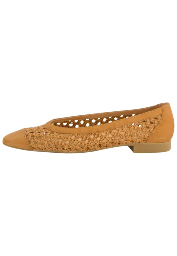 Paul Green Ballerinas Nubukleder/Textil Braun