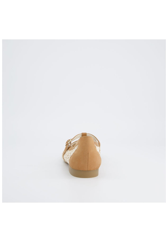 Paul Green Ballerinas Nubukleder/Textil Natur