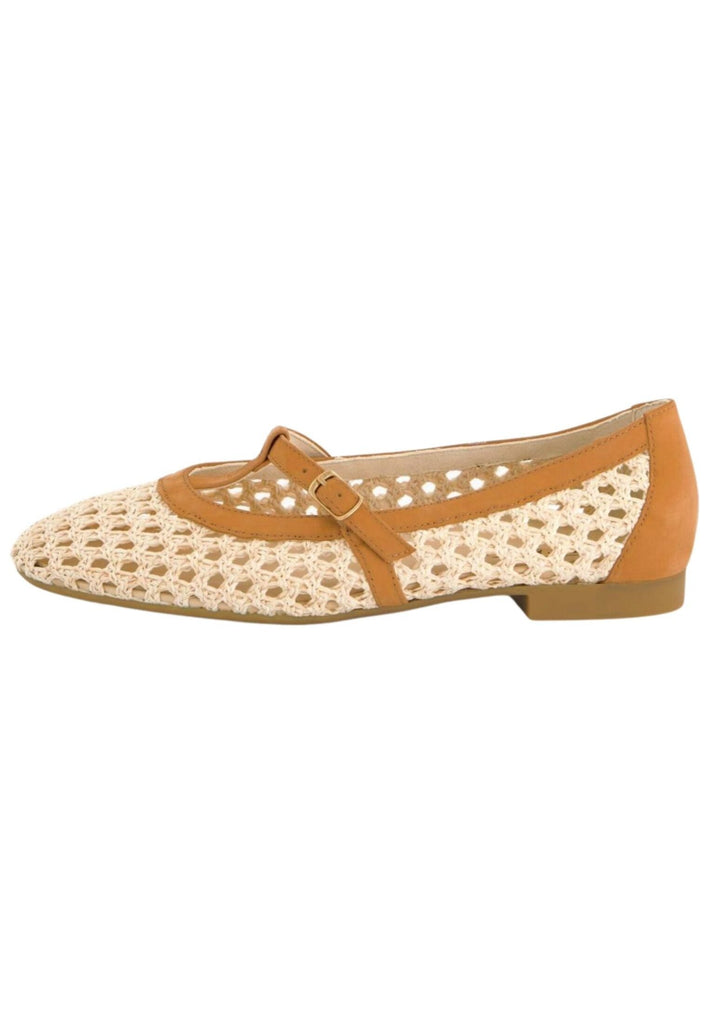 Ballerinas Paul Green Ballerinas Nubukleder/Textil Natur