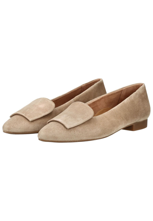 Paul Green Ballerinas Veloursleder Beige