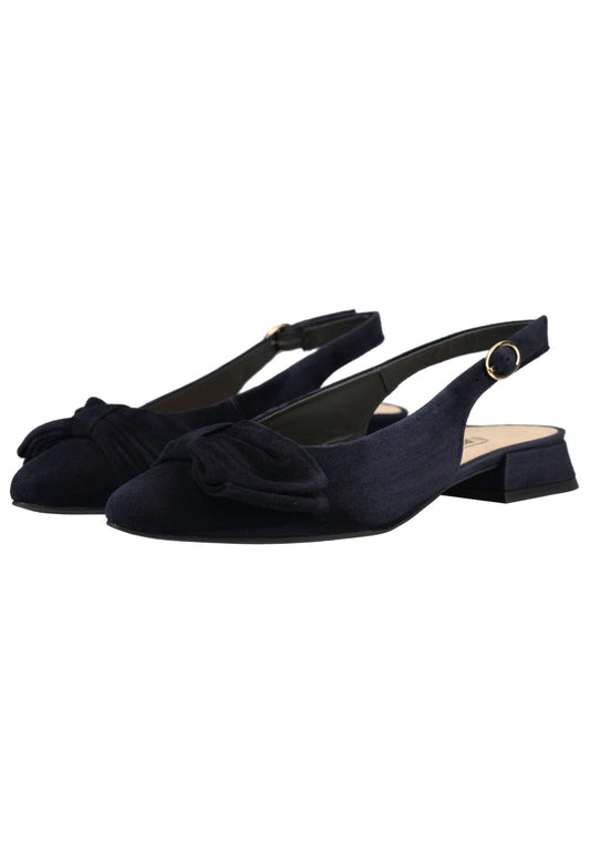 Paul Green Ballerinas Veloursleder Dunkelblau