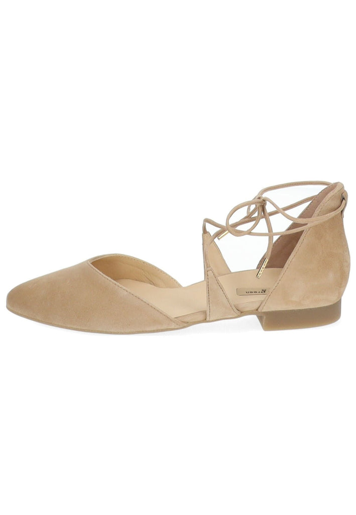 Paul Green Ballerinas Veloursleder Hellbraun