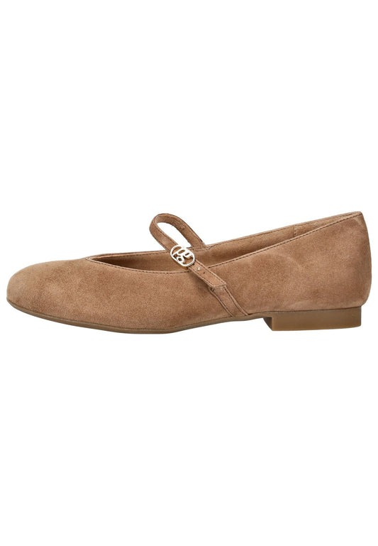 Paul Green Ballerinas Veloursleder Nut