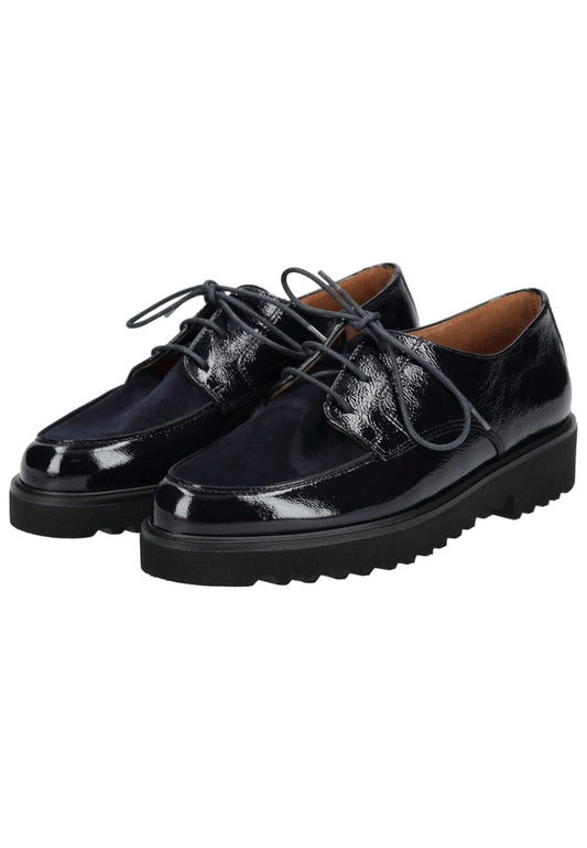 Paul Green Halbschuhe Leder Blau Lack