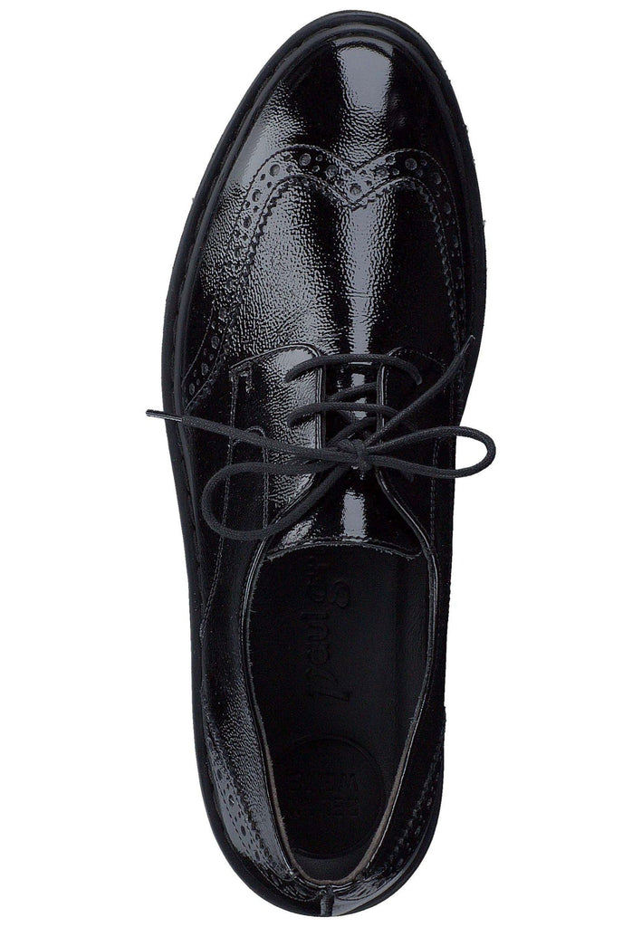 Paul Green Halbschuhe Leder Schwarz Lack