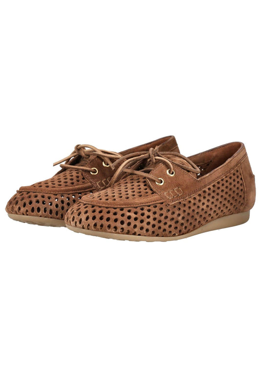 Paul Green Halbschuhe Veloursleder Braun