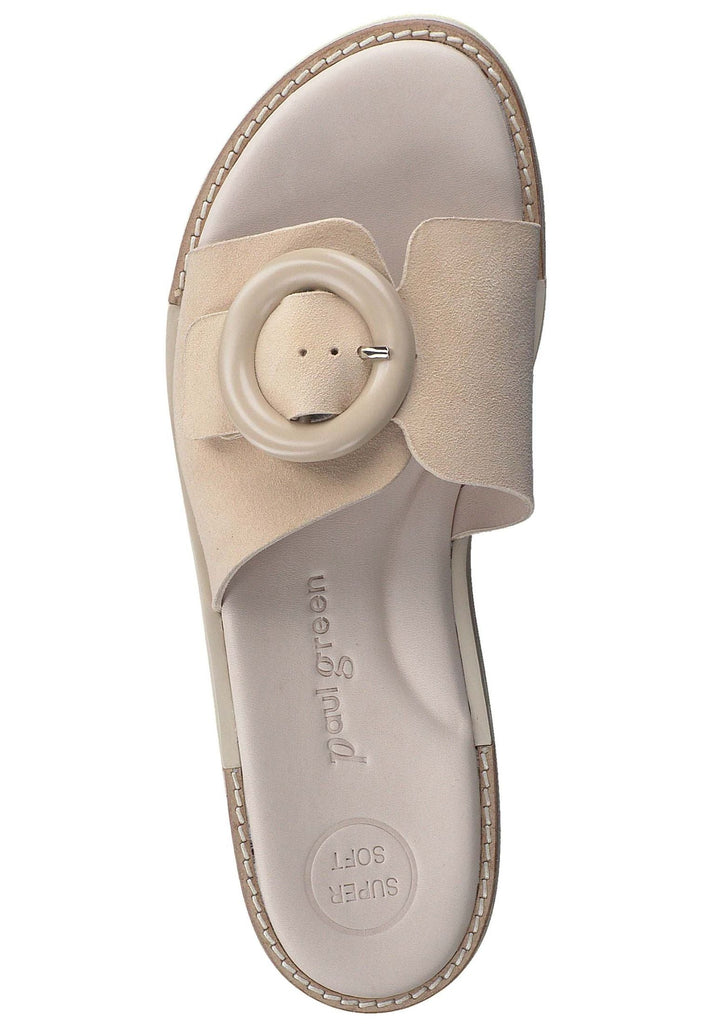 Paul Green Pantoletten Leder Beige