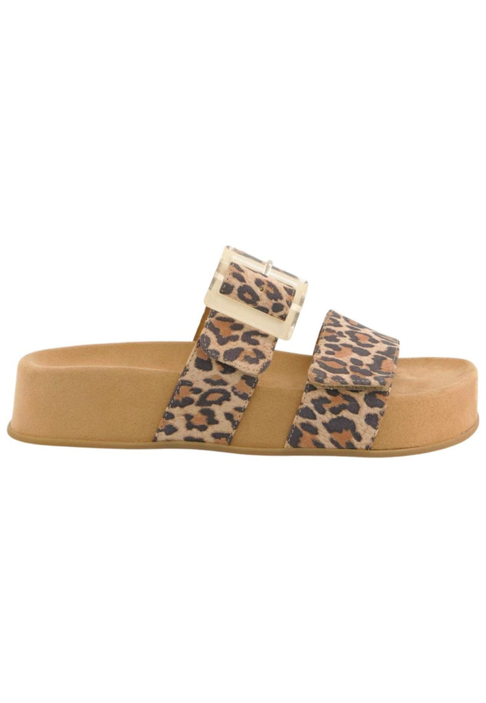 Paul Green Pantoletten Leder Leopard