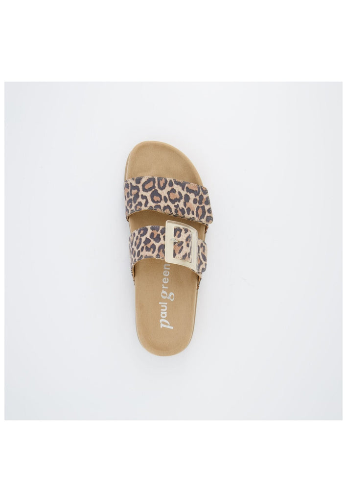 Paul Green Pantoletten Leder Leopard
