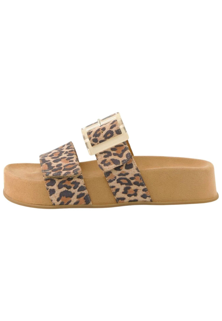 Paul Green Pantoletten Leder Leopard